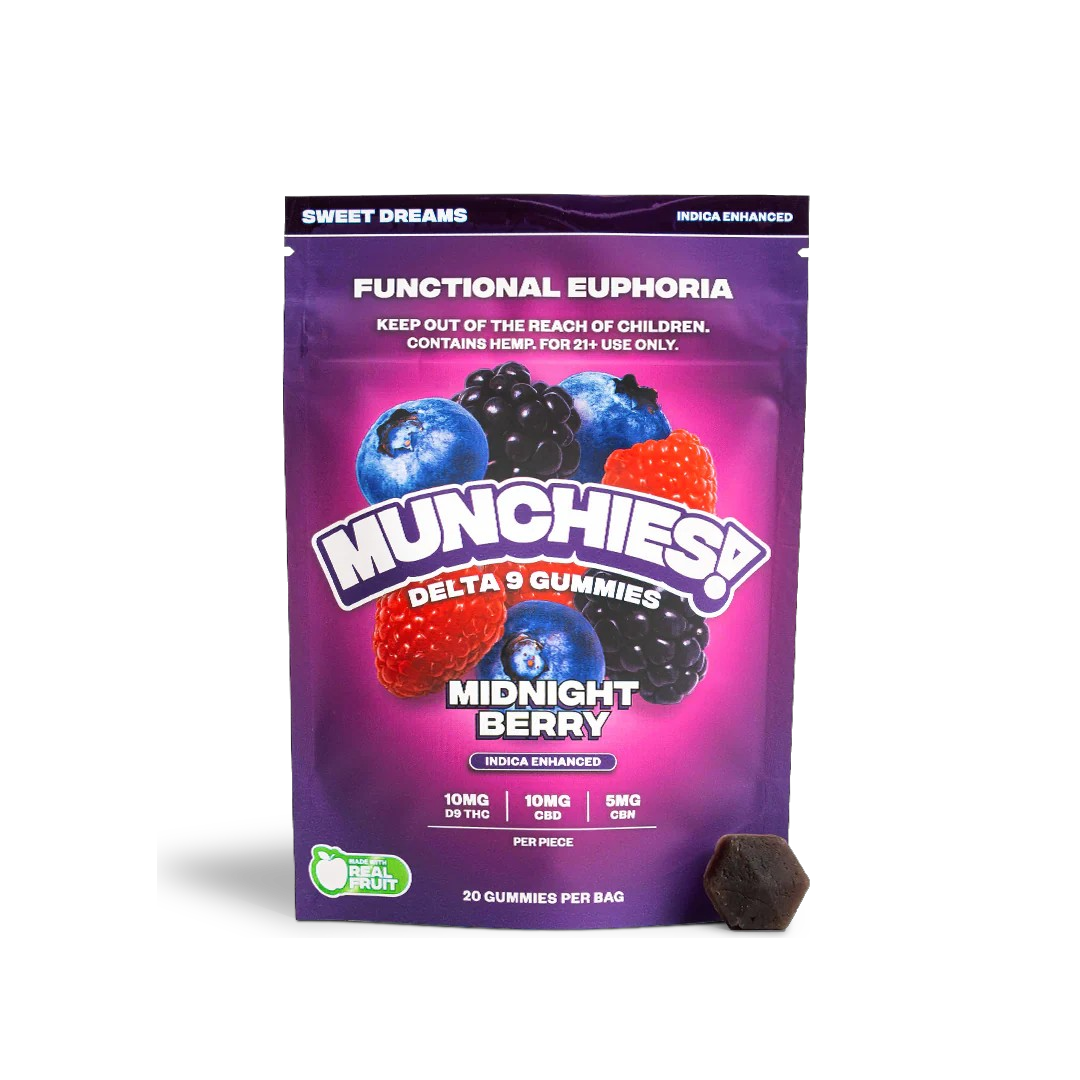 Munchies | 1:1 Euphoria Gummies - 10mg D9 / 10mg CBD (20ct)