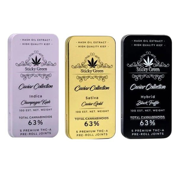 Sticky Green | Caviar Collection THCa Pre Rolls [5ct]