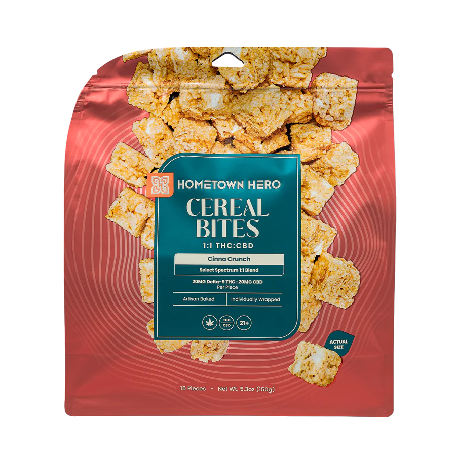 Hometown Hero | Delta 9 Cereal Bites - 15CT (20MG Each) | Cinna Crunch